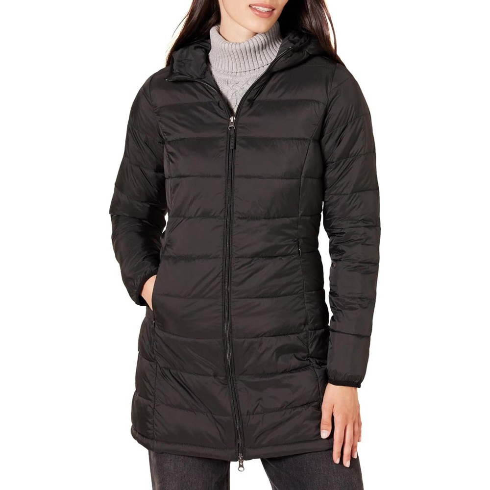 Amazon Essentials® Womens Lightweight Hooded Puffer Coat - Large. Brand New